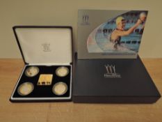 A Royal Mint Manchester 2002 Commonwealth Games Four Silver Proof Two Pound Coin Set, in