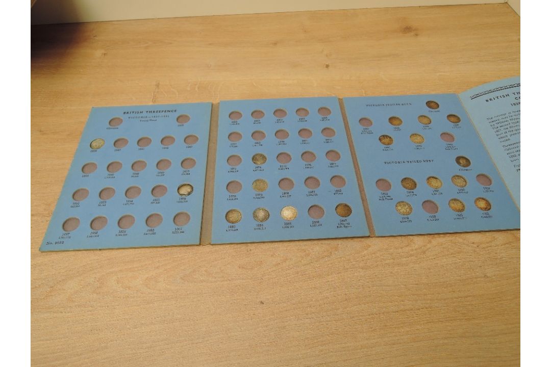 A collection of GB Silver & Cupro Nickel Coins, Three Pence to Half Crown, all in folders, pre 1920, - Image 14 of 14