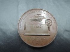 A Bronze JS & AB Wyon Medallion, Whitworth Scholarships 1868, A Difference of One Millionth of an