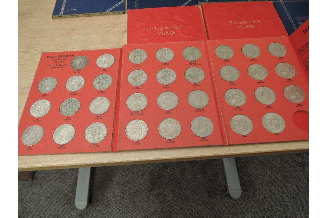 A collection of GB Silver & Cupro Nickel Coins, Three Pence to Half Crown, all in folders, pre 1920, - Image 2 of 14
