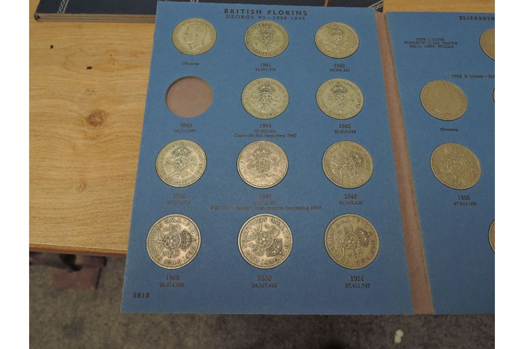 A collection of GB Coins in album and folders including Silver Sixpences, Florins, Half Crowns - Image 2 of 6