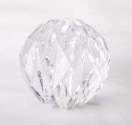 A Whitefriars glass cut full lead crystal paperweight, in flint, catalogue number C613, appearing in