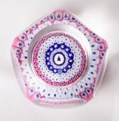 A Whitefriars glass American Bi-Centenary 'Liberty Bell' paperweight, 5+1 window-cut, featuring a