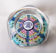 A rare Whitefriars glass limited edition The Bell Telephone Centenary paperweight, PL503, 5+1 window