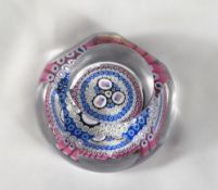 A rare Whitefriars glass American Bi-Centenary 1776-1976 'Three American Flags' PL504 paperweight,