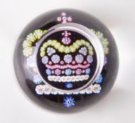 A rare experimental/non production Whitefriars glass Large Jubilee Crown paperweight, an