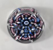 A Whitefriars glass limited edition millefiori Small Silver Jubilee Crown 'Candy Twist' 1952-1977