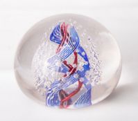 A Whitefriars glass full lead crystal spiral abstract 'Festival of Britain' un-cut dome