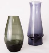 A Whitefriars glass candleshade, in lilac, designed by Geoffrey Baxter, catalogue number M129,