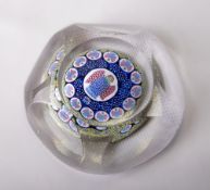 A rare and unusual Whitefriars glass window-cut and kiln flattened 'Host of Angels' paperweight