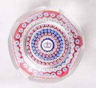 A Whitefriars glass Silver Jubilee Small Crown paperweight, P2 5+1 window cut and featuring a