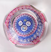 A limited edition Whitefriars glass The Manger Christmas 1977 paperweight, PL509, 5+1 window cut,