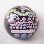 An Whitefriars glass 1977 experimental miniature Silver Jubilee Large Crown paperweight, number