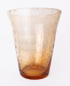 A Whitefriars glass controlled bubble vase, of flared and tapering cylindrical form, 19cm, in good