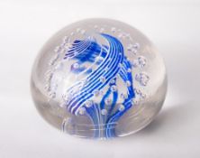 A Whitefriars glass full lead crystal spiral abstract 'Festival of Britain' un-cut dome