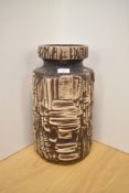 A large vintage West German Brutalist floor vase, with a wonderfully tactile textured surface in