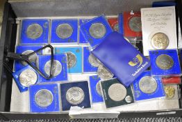 A collection of approximately thirty royal commemorative coins, including HM Queen Elizabeth,