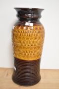 A 1970s West German Bay Keramik vase, impressed 76-40 to the base, and measuring 40cm high