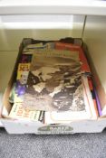 A collection of assorted vintage brochures and catalogues including Bertram Mills Circus Olympia