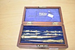 A Stanley Three Great Turnstile London Victorian draftsmen set.