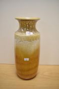 Vintage West German Scheurich Vase 239-41, a mottled honey colour glaze.