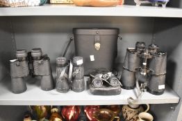 Four pairs of 20th Century vintage and other binoculars, to include a pair of Carl Veitch 30 x 60