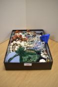 A large assortment of costume jewellery including beaded necklaces, faux pearls, statement