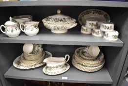 A selection of Royal Worcester 'Lavinia' pattern dinner wares, various plates, ramekins, gravy boat,