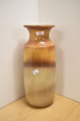 A vintage West German Fat Lava Scheurich vase 239-41, cream and ochre mottled glaze.
