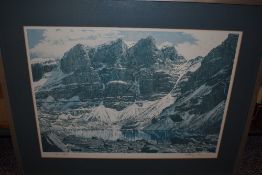 Mountaineering. A signed print. Ginger Cain - Ben Eighe. Signed by Anthony Cain. 1979. (1)