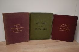 Maps. Three late 19th/early 20th century cloth-backed folding maps. Bacon's New Library Map of
