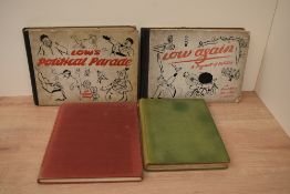Caricatures. David Low. Four titles: Low's Political Parade (1936) & Low Again: A Pageant of