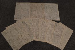 Railway Maps. A small selection of loose map sheets from 'The Dispatch Atlas'. Includes: Great