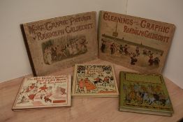 Illustrated. Randolph Caldecott. A small selection. See images for titles. (5)