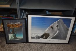 Mountaineering. Two Doug Scott signed posters. (2)