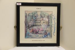 A Genesis signed by all four members album sleeve ' Selling England by the Pound ' , whilst we can't
