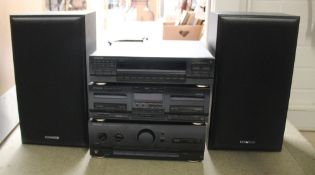 A Kenwood boxed stacking system with speakers - as in photos - appears unused / unplayed - all