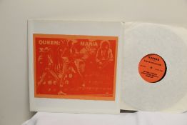 A rare Queen promotional / private pressed album ' Mania - the last night of the '77 U.S Tour ' -