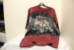 A lot of two Rock T-Shirts with psychedelic tie-die design going on - Yes ( XL ) and The CSN ( XXL )