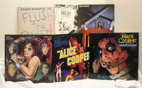 A lot of six Alice Cooper Vinyl Albums - as with the the first fifty lots in this sale , these