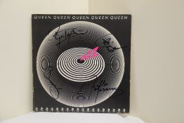 A signed Queen ' Jazz ' album sleeve with all members including Freddie Mercury - album sleeve -