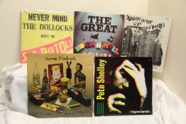 A Punk interest lot with records from Pete Shelley , The Sex Pistols and related - albums and some