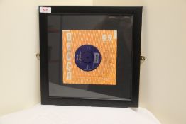 A Steve Marriott - signed - Small Faces framed 45 - ' good listnin ' Duckie - Stevie ' this was