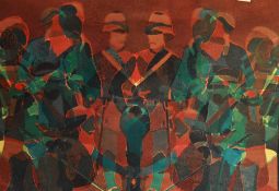 Barry Herbert (b.1937, British), screen print, Soldiers, signed and dated 1971 to the lower right,