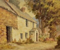 *Local Interest - Joyce K. Burns (20th Century, British), oil on board, 'Cottage at Millbeck,