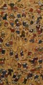20th Century Chinese School, silk embroidery, 100 Children at Play, framed and under glass,