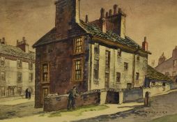 S.Buckley (20th Century), watercolour, A town house, signed to the lower right, framed, mounted, and