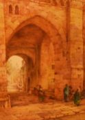 Noel Harry Leaver (1889-1951, British), watercolour, 'City Gate, Jerusalem', signed to the lower