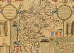 After John Speed (1552-1629, British), a hand coloured map illustration 'Cumberland and The