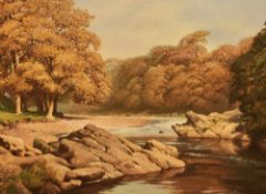 *Local Interest - Geoffrey H. Pooley (1908-2006, British), oil on board, 'The Lune at Devil's